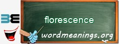 WordMeaning blackboard for florescence